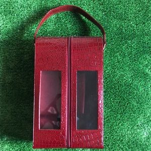 Crocodile leather pattern alcohol zipper bag